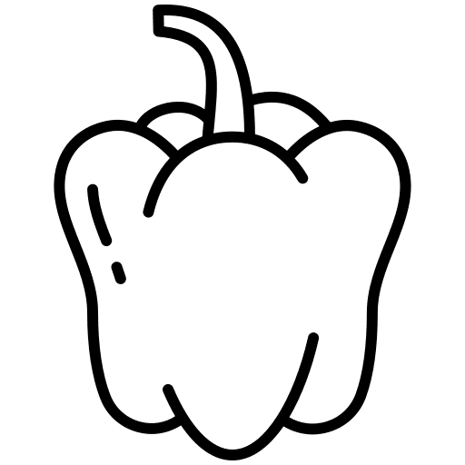 Bell pepper healthy food diet organic icon