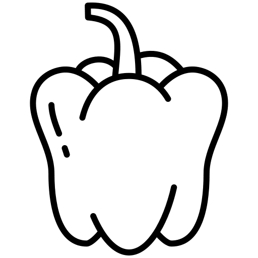 Capsicum vegetable farming and gardening diet icon