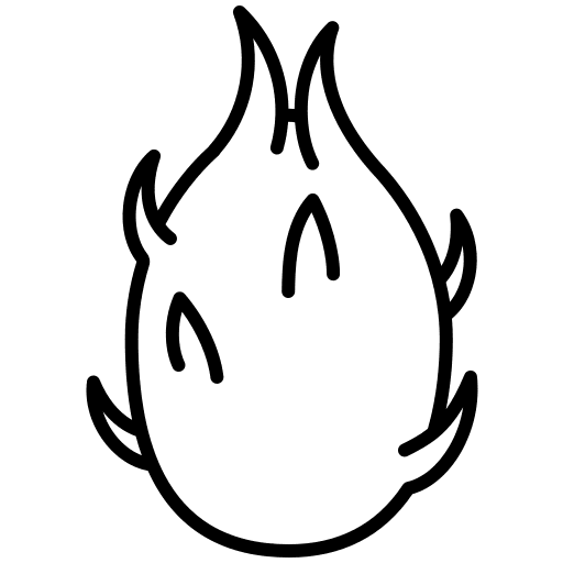 Dragon fruit vegetarian food and restaurant diet icon