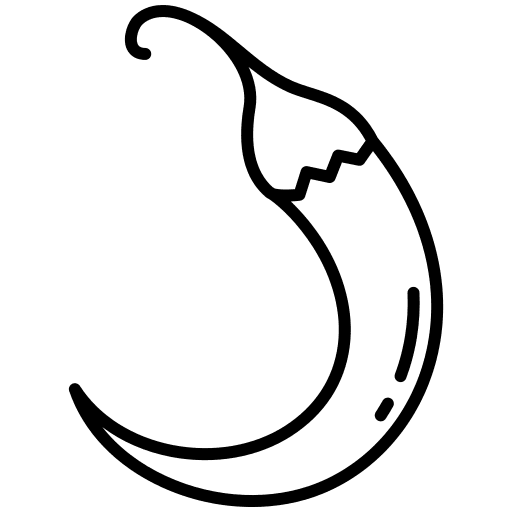 Green chili pepper farming and gardening vegan organic icon