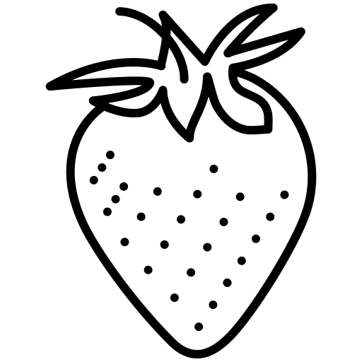 Strawberry organic farming and gardening food and restaurant icon