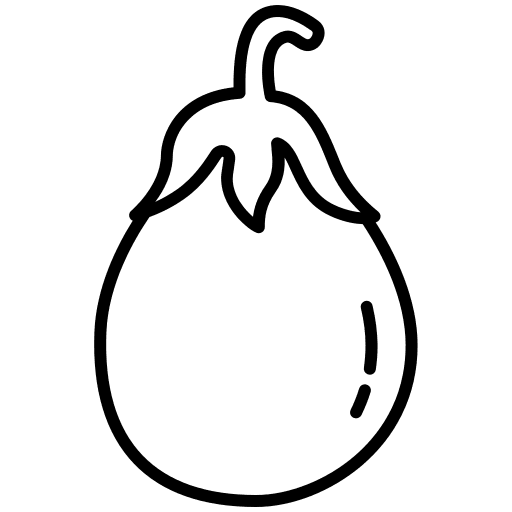 Eggplant vegetarian farming and gardening eggplant icon