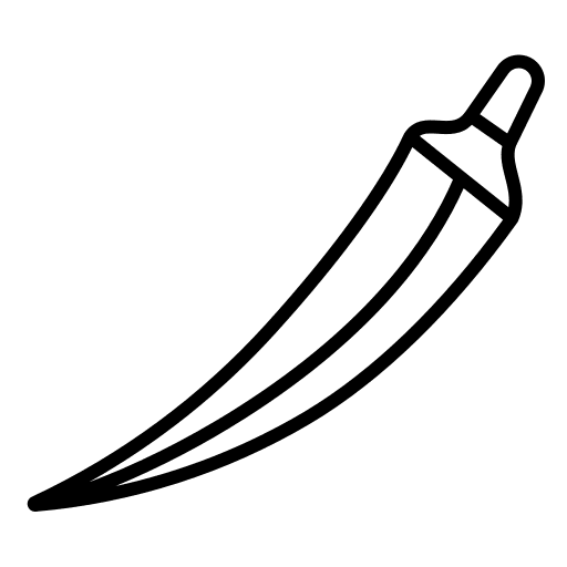 Okra farming and gardening diet nutrition icon