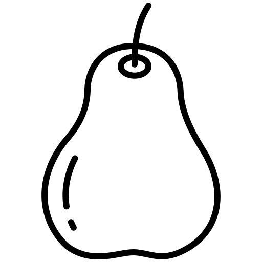 Pear vegan fruit farming and gardening icon