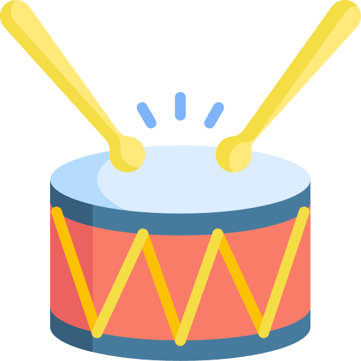 Drum drum instrument music and multimedia icon
