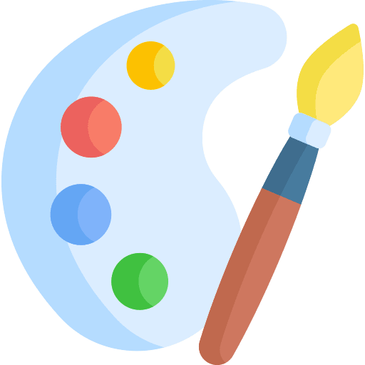 Artist edit hobbies and free time art and design icon