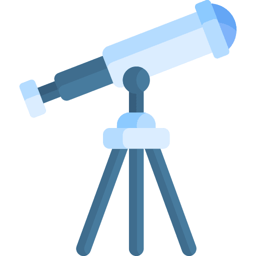 Telescope sky stars science icon Telescope sky stars science icon