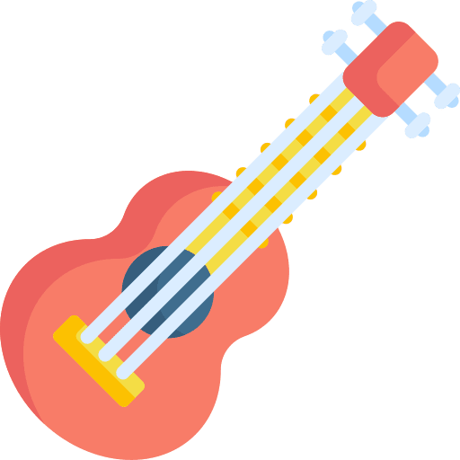 Guitar acoustic music hobbies and free time icon Guitar acoustic music hobbies and free time icon