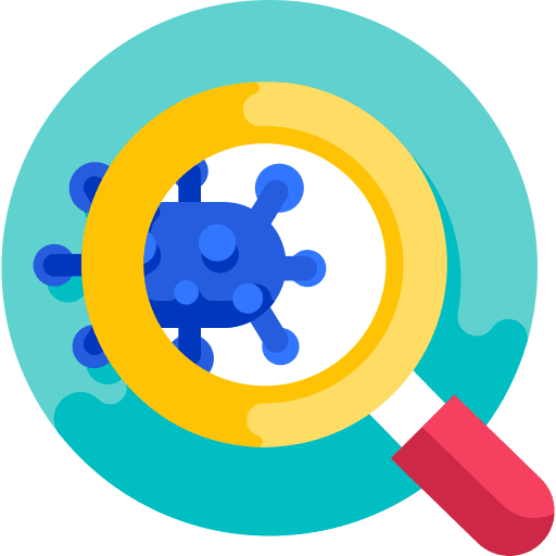 Bacteria healthcare and medical bacteria research icon