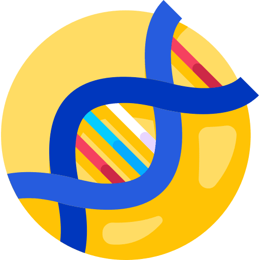 Dna deoxyribonucleic acid dna biology icon
