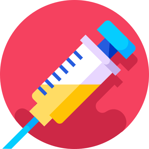 Injection doctor drug tools and utensils icon