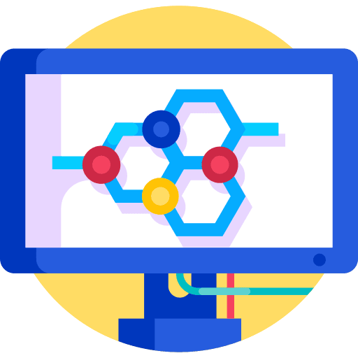Molecule atomic structure education element icon