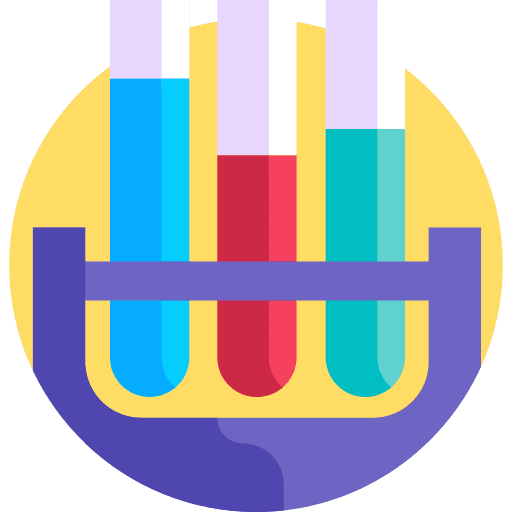 Test tubes education chemical lab icon