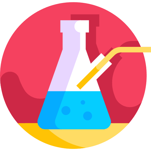 Flask healthcare and medical lab test tube icon