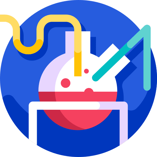 Flask science experiment test tube icon