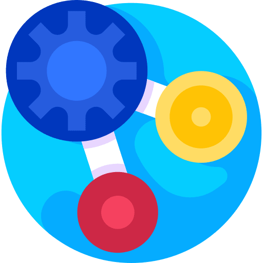 Molecule biology hydrogen education icon