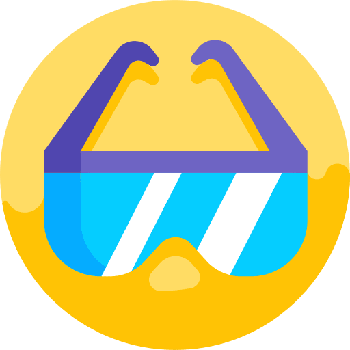 Safety glasses healthcare and medical safety glasses security icon