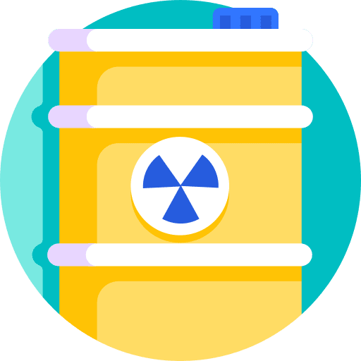 Tank container industry radiation icon