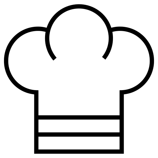 Chef hat chef food and restaurant hat icon