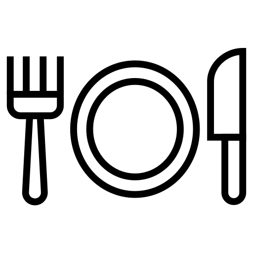 Dish eat food and restaurant plate icon