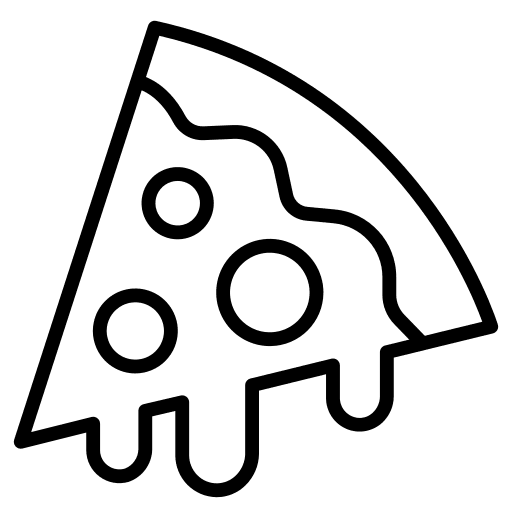 Pizza slice food and restaurant fast food pizza slice icon