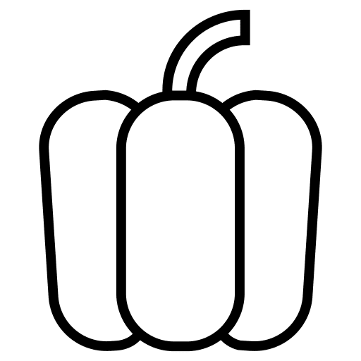 Bell pepper food and restaurant organic bell pepper icon