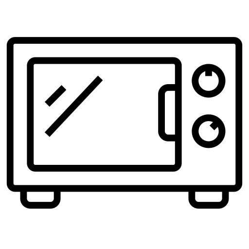 Microwave food and restaurant oven electronics icon