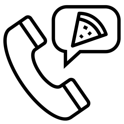 Order food phone call food and restaurant communications icon