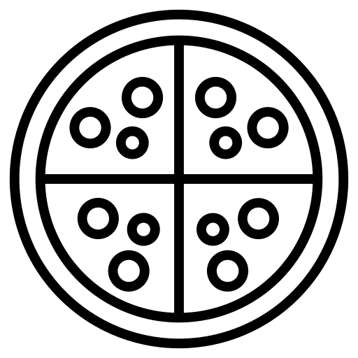 Pizza fast food slice food and restaurant icon