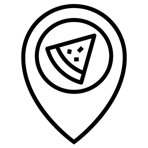 Pizza slice pizza maps and location food and restaurant icon