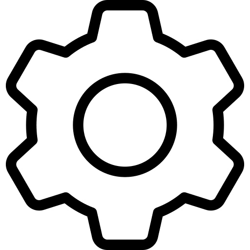 Cogwheel ui metal gear configuration icon
