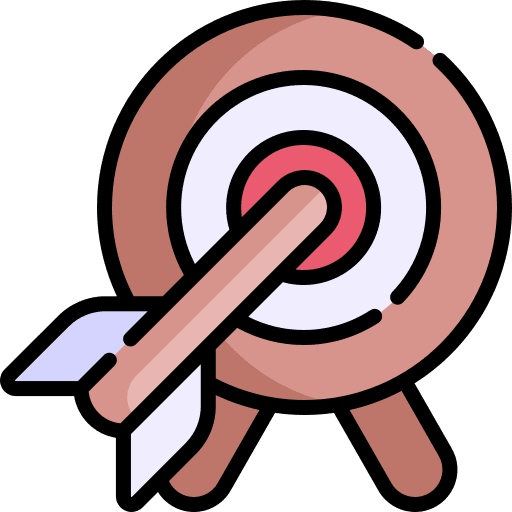 Dartboard focus target arrow icon