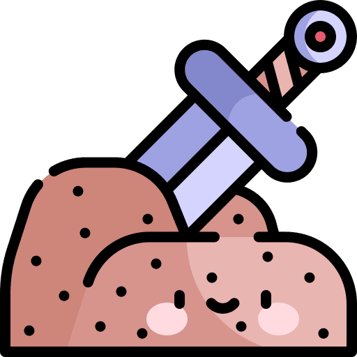 Sword stone weapon legend icon