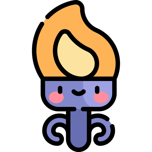Torch fire flame pyre icon