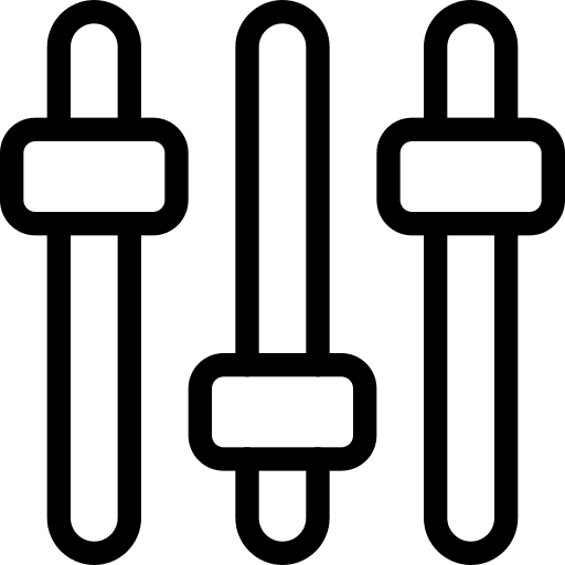 Controls settings adjustment panel icon