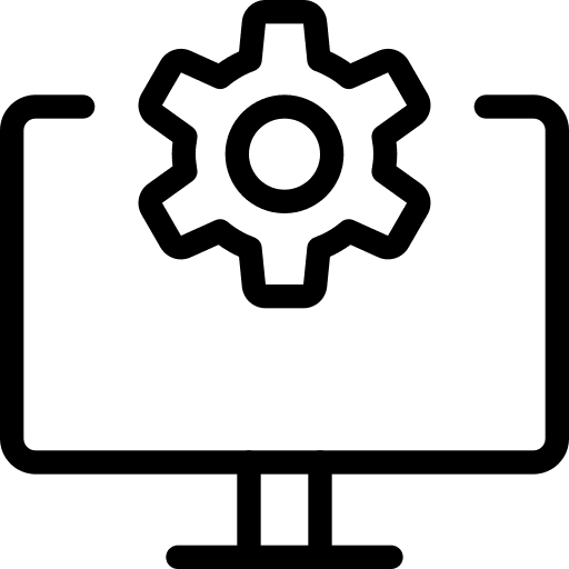 Desktop computer technical support data driven computer settings icon