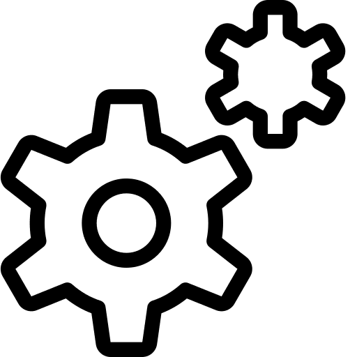 Gears settings interface gears icon