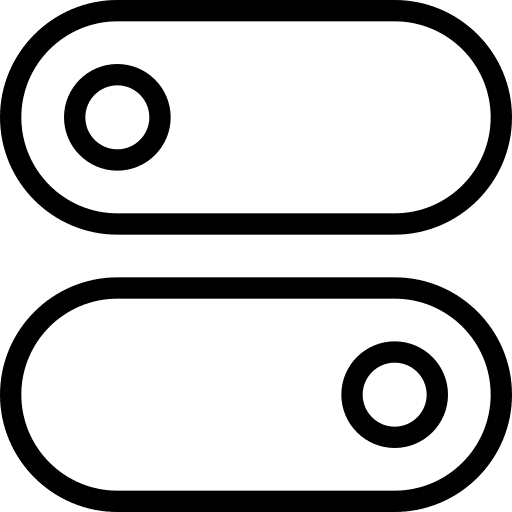 Toggle switch on toggle button toggle icon