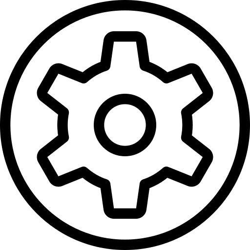 Settings gear metal gear settings icon