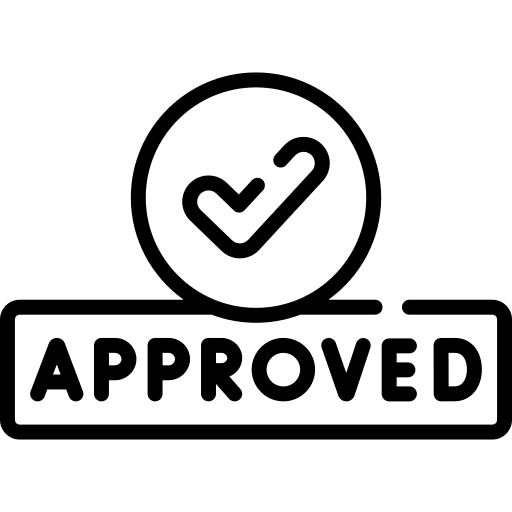 Approved verified quality assurance quality control icon