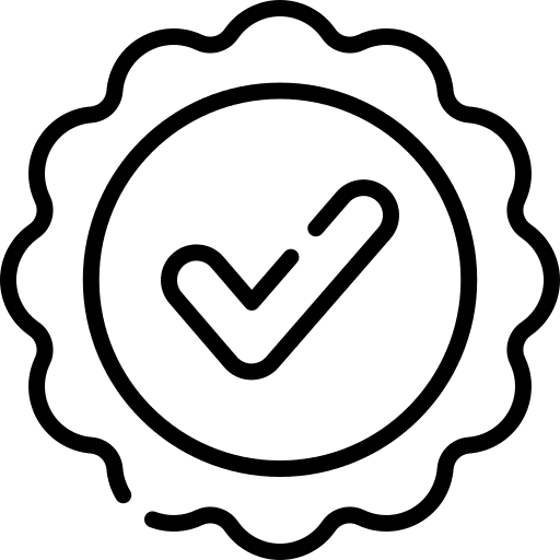 Check verified check certificate icon