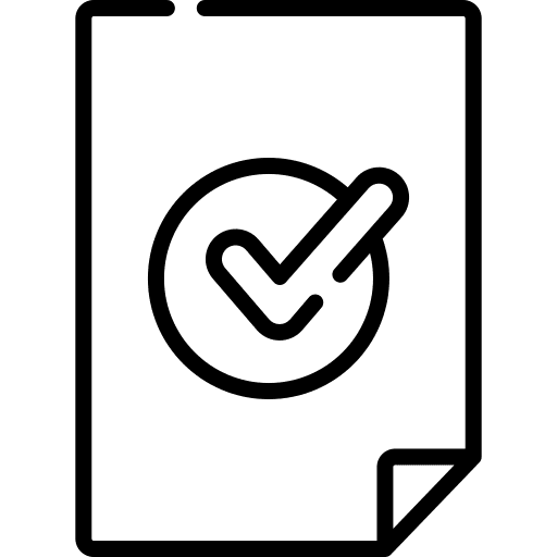 Checking sheet quality control checking icon