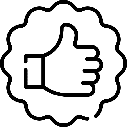 Good recommended badge like button icon