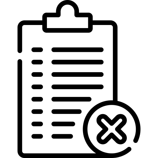 Rejected delete rejected files and folders icon