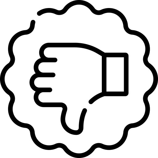 Bad bad marketing hand icon