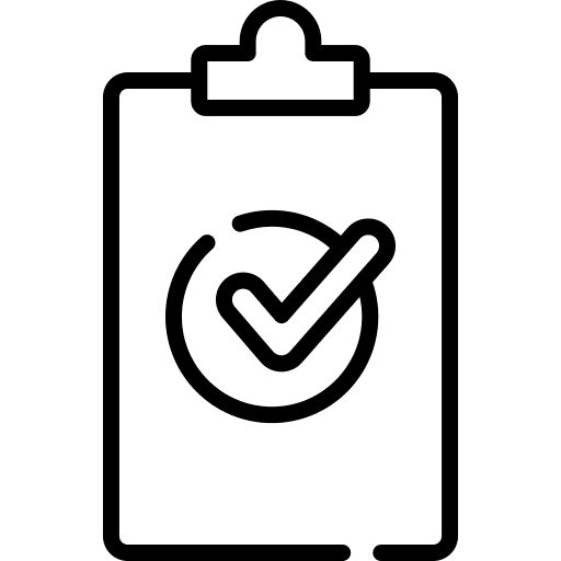 Passed verification clipboard document icon