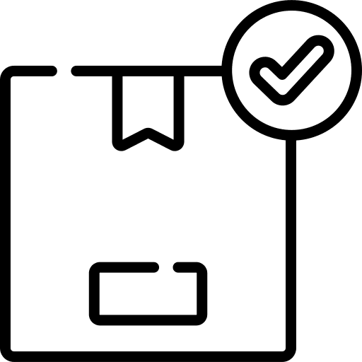 Product verified approved check icon