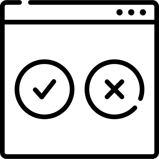 Quality control browser assurance seo and web icon