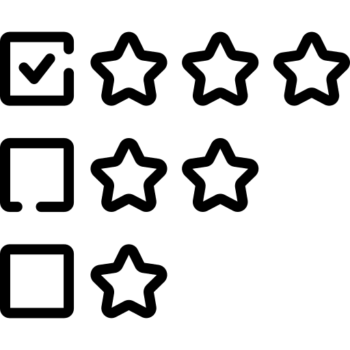 Rate star marketing testimonial icon