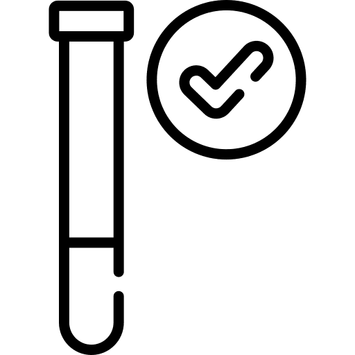 Sample quality control verified sample icon